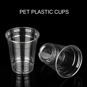 Factory Silk Screen Printed Customizable Design 16oz 20oz 24oz Disposable Plastic Iced Coffee <b>Cups</b> <b>Cold</b> Drink PET - Product Image 4