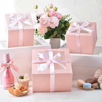 Boîte d'emballage en papier classique avec fenêtre transparente pour cupcakes, biscuits, gâteaux, aliments, boîte à gâteaux en papier, accepte la personnalisation