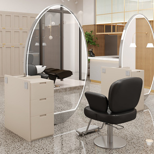 Specchio di Alta Qualità per Salone di Bellezza con Mobile e Specchio Professionale per Acconciature - Product Image 4