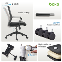 Chaise de bureau ergonomique pivotante en métal pour conférence, direction, école et étude, avec dossier en maille et 3 vérins à gaz – Vente en gros de mobilier moderne