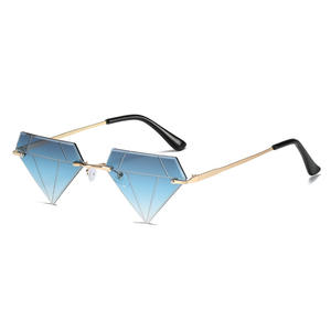 Occhiali da sole 2023 di lusso personalizzato con Logo Rimless Diamond Blue/Black/White/Red/trasparenti montature Unisex per uomo <span class=keywords><strong>e</strong></span> donna - Product Image 5