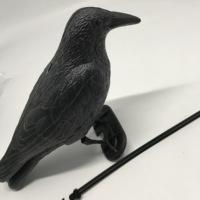 Plastique noir chasse corbeau leurres jardin oiseau dissuader épouvantail souris ravageur