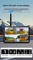 Caméra de tableau de bord pour camion à double objectif 7 pouces, best-seller transfrontalier, Wi-Fi HD, caméra de recul, détection de mouvement à 120°, vision nocturne