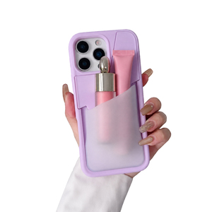 Casing Ponsel dengan Kantong Minimalis Silikon Anti Benturan untuk iPhone - Product Image 3