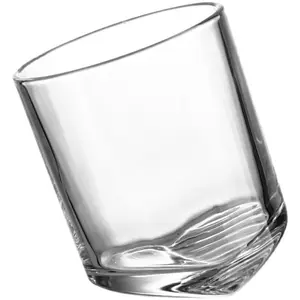 Japanese Dot Base Design Laser Engraved 275ml Glass Whiskey Tilted Shot Glasses