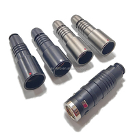 Konektor Tahan Air Krom Hitam Paduan Cu Lapisan Timah-Nikel Seri K IP68 -45C +125C >5000 Penggabungan 2-16P