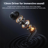 Écouteurs sans fil Remax BT6.0 à réduction de bruit active, écouteurs intra-auriculaires sans fil ANC ENC étanches TWS Bluetooth