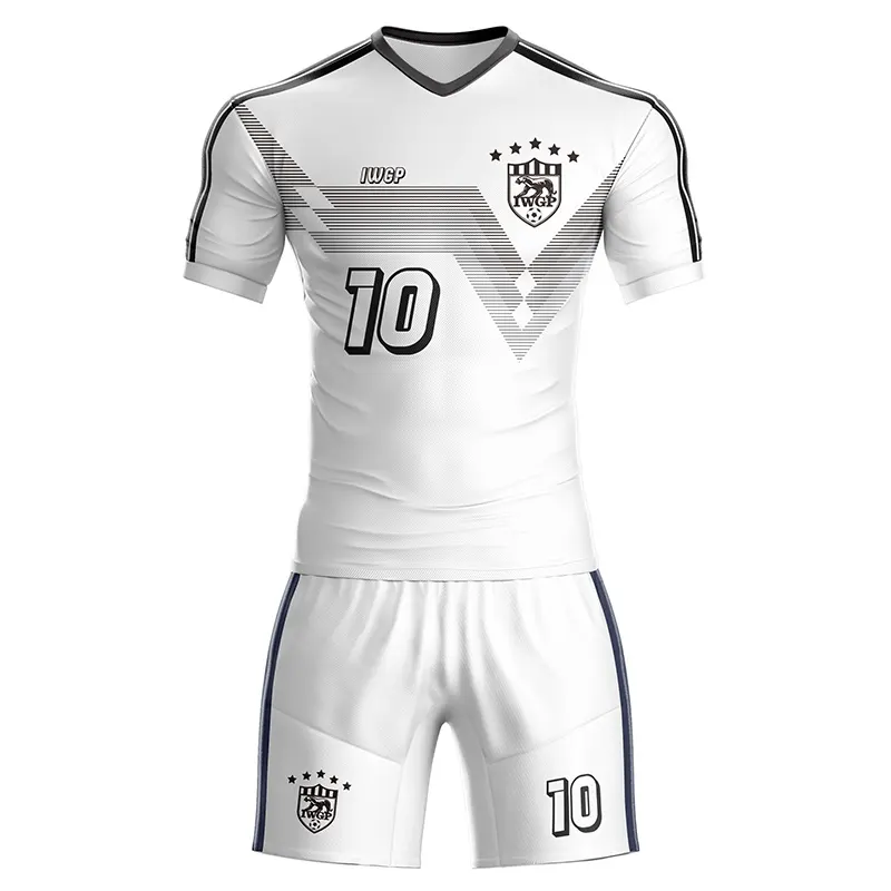 Camisa de futebol personalizada, secagem rápida, branca, roupa esportiva, secagem rápida, uniforme de futebol barata para equipe