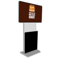 Pantalla táctil de 43 pulgadas, quiosco de vídeo digital LCD giratorio automático para publicidad e iluminación interior