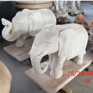 Jardín elefante animal mármol estatuas de piedra