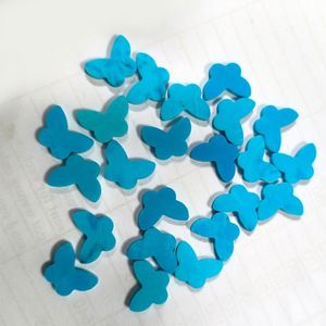 Gemas sueltas de mariposa de piedras preciosas turquesas naturales para joyería de mujer - Product Image 3