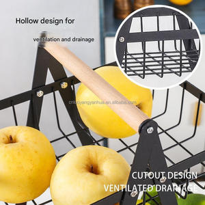 Articles ménagers 3 niveaux corbeille <span class=keywords><strong>à</strong></span> <span class=keywords><strong>fruits</strong></span> comptoir support de bureau <span class=keywords><strong>Fruits</strong></span> légumes pain collations cuisine organisateur stockage - Product Image 2