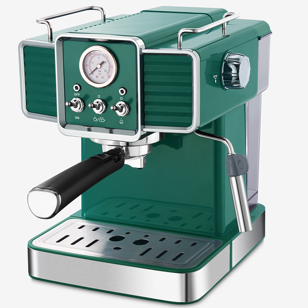 15/20 bar Italian Retro Design Espresso Coffee Maker with Dual-stainless Filter Machine Cafe Electric Coffee Machine