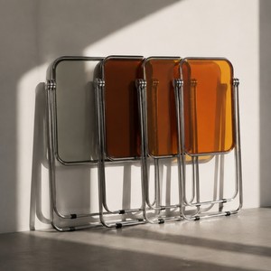 Tavolino Laterale Pieghevole in Acrilico, Tavolino <span class=keywords><strong>da</strong></span> Caffè Minimalista Impilabile per <span class=keywords><strong>Soggiorno</strong></span> e Camera <span class=keywords><strong>da</strong></span> Letto - Product Image 4