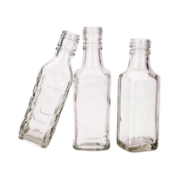 Botol Kaca Mini Jus Wiski Anggur Minuman Keras Ukuran 20ml 30ml 50ml Tutup Ulir Sablon Gratis Sampel Tequila Brandy Energy