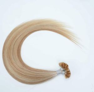Extensions capillaires U-Tip pour femmes, extensions de cheveux naturels U-Tip à pointe en U, blond cendré, cuticules alignées, Remy, kératine italienne U-tip - Product Image 4