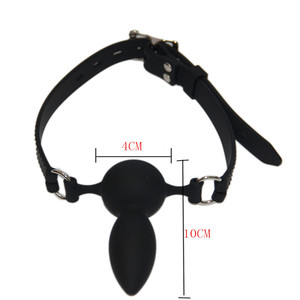 <span class=keywords><strong>Consolador</strong></span> Arnés de Fijación <span class=keywords><strong>oral</strong></span> Correa negra en juguetes sexuales Consoladores de doble extremo de silicona para mujeres - Product Image 2