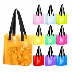 Wholesale Trantsparent Beach Reusable Portable Clear Pvc <b>Tote</b> Bags <b>Plastic</b> Shopping Bag Gift Bag With Custom Logo - Product Image 1