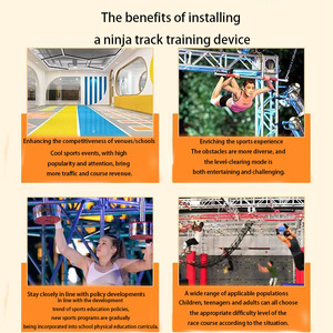 การติดตามนินจาในร่มและกลางแจ้งหลักสูตรอุปสรรคที่สนุกการออกแบบการแข่งขันนักรบนินจา - Product Image 3