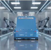 Robot AGV autonome certifié CE à haute efficacité, navigation magnétique, évitement d'obstacles par laser de précision 10 mm, temps de travail de 4 à 6 heures