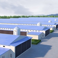 Bâtiment avicole en structure métallique, poulailler préfabriqué pour ferme, poulailler écologique
