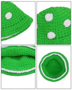 Handmade Knit Crochet <span class=keywords><strong>Red</strong></span> Nấm Xô <span class=keywords><strong>Hat</strong></span> Cho Phụ Nữ Dày Chunky Sợi Ấm Áp Sang Trọng Ngư Dân Câu Cá Beanie <span class=keywords><strong>Hat</strong></span> - Product Image 5