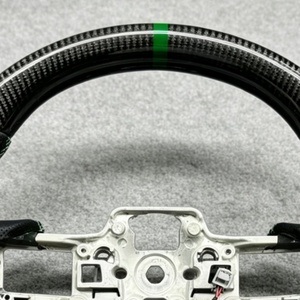Volant en cuir et fibre de carbone véritable, livraison directe d'usine, pour Ford <span class=keywords><strong>Mustang</strong></span> <span class=keywords><strong>GT</strong></span>, accessoires de voiture - Product Image 3
