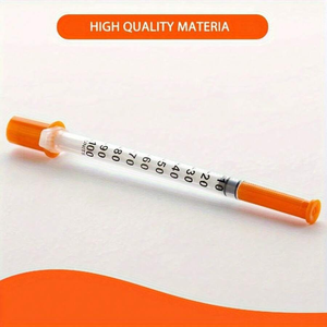 Jeringas <span class=keywords><strong>de</strong></span> <span class=keywords><strong>Insulina</strong></span> Desechables <span class=keywords><strong>de</strong></span> <span class=keywords><strong>100</strong></span> <span class=keywords><strong>Unidades</strong></span> con Aguja 31G* 8mm/4mm/6mm Veterinarias - Product Image 1