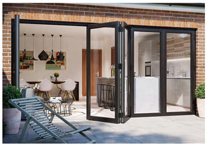 <span class=keywords><strong>Porte</strong></span> pliante extérieure moderne en aluminium étanche pare-balles coulissante Patio balcon accordéon <span class=keywords><strong>porte</strong></span> pliante en verre - Product Image 3