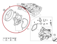 Poulie de pompe à eau 1204.59 120459 1204.47 120447 V761902080 11517545958 APV2978 pour Peugeot 207 308 3008 508 C4 C5 DS3 DS4