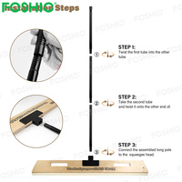 Grande raclette en bois Foshio Design pour papier peint, affiches, film vinyle, vitres et sols – 40, 50, 54 pouces