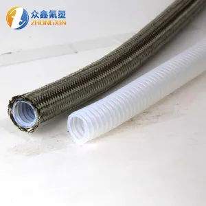 Manufacturer Supplier 1/2'' 1/4'' 5/16'' Transparent Ptfe Corrugated Tube Freely Sample Provided