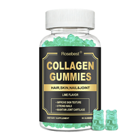 Suplemento Vegano para Cabello, Piel y Uñas con Sabor a Arándano Natural, Certificado GMP, 15 en 1, Gomitas de Biotina, Colágeno y Queratina con Vitamina C