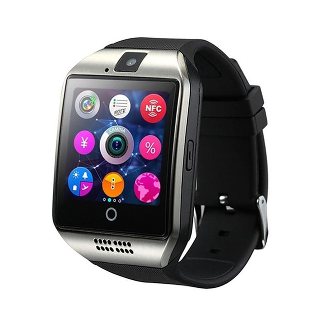 Q18 Bluetoothes Camera Smart Watch with Facebooks Whatsapp Twitters Sync SMS Support SIM TF Card for IOS Android Smartwatch
