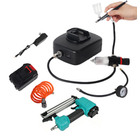 Pistolet à clous électrique portable 12V ABS, batterie au lithium, adaptateurs de valve de buse d'urgence automatiques