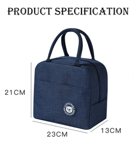 Factory Wholesale Oxford Insulated Lunch Bag Waterproof Oilproof Thick <b>Aluminum</b> Foil Cooler Tote Support Custom Logo OEM - Product Image 3
