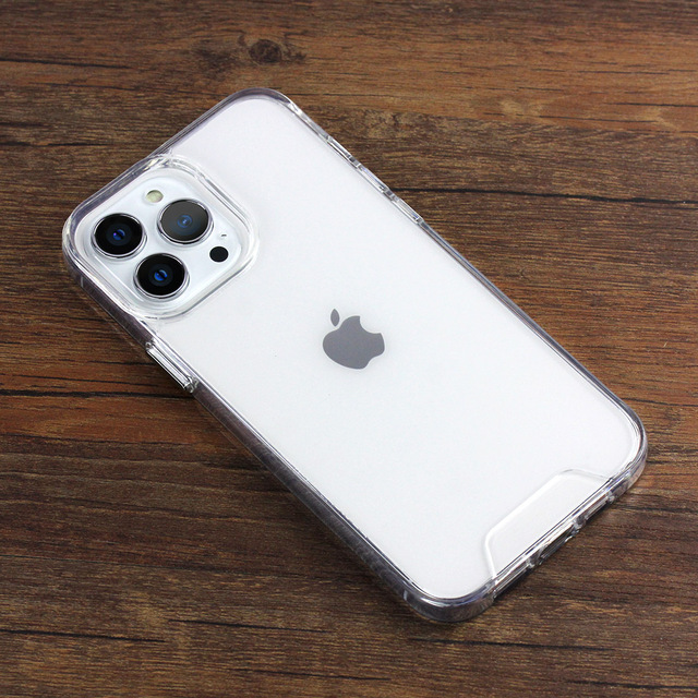 Clear Acrylic Metal Buttons TPU PC Transparent Smartphone Cover Bulk Protector Phonecase for iPhone 15 14 13