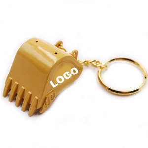 3D Custom LOGO Excavator Digger Bucket Zinc Alloy Metal Keychain