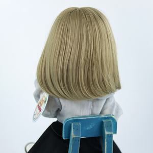 Peluca de cabello rubio con flequillo para niños y adultos, juguete de <span class=keywords><strong>muñeca</strong></span> de juguete adecuado para 1/3, 1/4, 1/6, 1/8, 22cm a 24 cabeza, de perímetro, BJD - Product Image 6