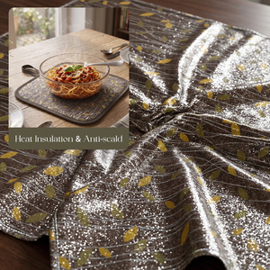 Tissu en coton imprimé avec motif feuilles <span class=keywords><strong>de</strong></span> vigne, enduit d'aluminium résistant à la chaleur, pour housse <span class=keywords><strong>de</strong></span> planche à repasser et maniques <span class=keywords><strong>de</strong></span> four - Product Image 2