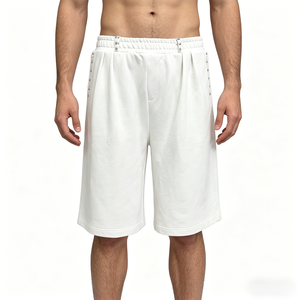 Wholesale Custom Heavyweight 100% Cotton Cropped Trousers Streetwear <b>Blank</b> Mens Sweat Shorts - Product Image 1