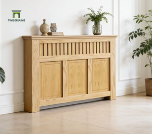 Cubierta de Radiador Moderna Enchapada en <span class=keywords><strong>Roble</strong></span>, Panel Frontal Sólido, OEM ODM para Marcas de Muebles de Decoración del Hogar de la UE y EE. UU. - Product Image 1