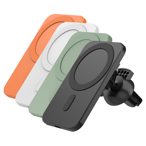 <span class=keywords><strong>Chargeur</strong></span> de voiture sans fil rapide 15W à <span class=keywords><strong>induction</strong></span> 4G pour téléphones portables USB Type C, avec clip de fixation sur grille d'aération et rotation à 360° - Product Image 2