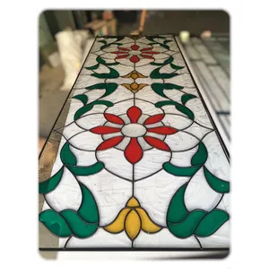 Wholesale stained art glazed glass inserts Handmade decorative door glass