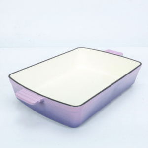 Poêle rectangulaire en <span class=keywords><strong>fonte</strong></span> <span class=keywords><strong>émaillée</strong></span> non revêtue Modèle GY-J0011 pour poisson au four et pain - Product Image 6