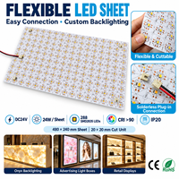 Panneau LED modulaire monocouleur, rétroéclairage LED, panneau LED à brancher, IP20, pour enseignes publicitaires, présentoirs de vente au détail et panneaux muraux rétroéclairés