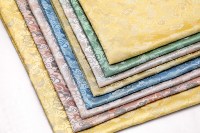 100% Polyester Soie-Comme Satin Drapé Crêpe Tissu pour Robes D'été Doublure Rideaux-Respirant Rib Style Échantillon Gratuit Filles