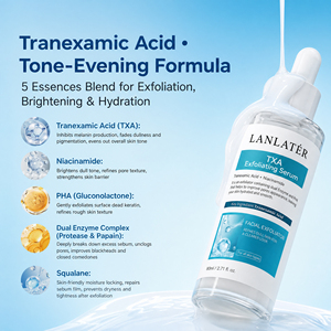 Suero Facial Orgánico Antienvejecimiento con Arroz Fermentado, Cúrcuma, <span class=keywords><strong>AHA</strong></span> y Ácido Hialurónico para Exfoliación Profunda y Aclarado Diario - Product Image 4