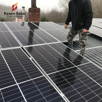 Kit solaire hybride Rosen 5 kW avec système d'onduleur hors réseau et batterie de stockage