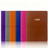 Carnet en cuir PU personnalisé avec logo imprimé, format A5/A6, couverture souple, ligné, reliure thermique et bande élastique, couleur personnalisée